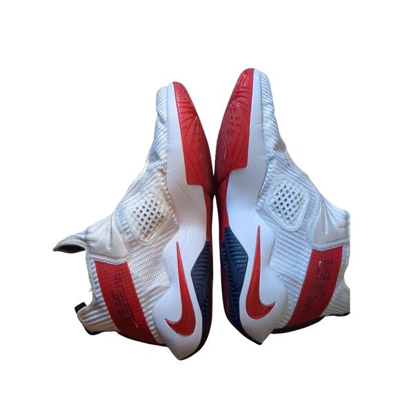Nike LeBron Soldier XIV USA Sneaker Mens 11.5 White University Red Blue - Picture 4 of 7